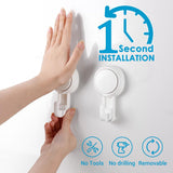 Suction Hooks Powerful Vacuum Suction Cup Hooks- Waterproof Suction Hanger for Bathroom Kitchen Towel, Robe and Much More! (2 Pack)
