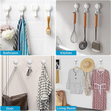 Suction Hooks Powerful Vacuum Suction Cup Hooks- Waterproof Suction Hanger for Bathroom Kitchen Towel, Robe and Much More! (2 Pack)