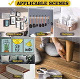 Heavy-Duty Double-Sided Tape (198 Inches) - Clear, Removable, and Tough Adhesive for Multipurpose Use - Strong Mounting Tape, Picture Hanging, Poster, and Carpet Tape - Reusable Wall Strips