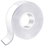Heavy-Duty Double-Sided Tape (198 Inches) - Clear, Removable, and Tough Adhesive for Multipurpose Use - Strong Mounting Tape, Picture Hanging, Poster, and Carpet Tape - Reusable Wall Strips