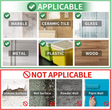 Heavy-Duty Double-Sided Tape (198 Inches) - Clear, Removable, and Tough Adhesive for Multipurpose Use - Strong Mounting Tape, Picture Hanging, Poster, and Carpet Tape - Reusable Wall Strips