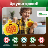 MHM’s Bubble Popper Pro LED 3.0, Fast Push Pop It Game – Sensory Toy for Kids with Autism | Handheld Game Console with Pop It Pro Controller | Quick Push Bubble Fun