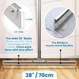 MHM's AquaSlide PushPro - 28-Inch Wide Floor Squeegee for Concrete Floors - Professional-Grade Cleaning and Efficiency