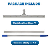 MHM's AquaSlide PushPro - 28-Inch Wide Floor Squeegee for Concrete Floors - Professional-Grade Cleaning and Efficiency