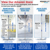 MHM's AquaSlide MiniPushPro - 18-Inch Floor Squeegee for Concrete Floors - Squeegee Broom for Floor & Window Cleaning Rubber Squeegee