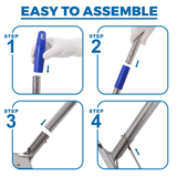 MHM's AquaSlide MiniPushPro - 18-Inch Floor Squeegee for Concrete Floors - Squeegee Broom for Floor & Window Cleaning Rubber Squeegee