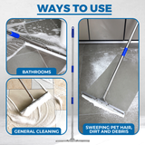 MHM's AquaSlide MiniPushPro - 18-Inch Floor Squeegee for Concrete Floors - Squeegee Broom for Floor & Window Cleaning Rubber Squeegee