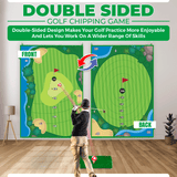 MHM's Ultimate Indoor Golf Chipping Game Mat - Premium Practice Mat - Ideal Golf Simulator for Home Use