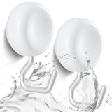 MHM's Premium Aluminum Suction Cup Hooks for Shower - Heavy Duty, Stylish, and Durable Bathroom and Kitchen Organizer - Powerful Hold - Ideal for Shower Walls, Bathrooms, and Kitchens