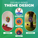 MHM's Interactive LED Dart Board Set with 2 Toy Guns & 20 Bullets | Indoor & Outdoor Fun Games for Kids 8-12 | Juegos para Niños | Perfect Boy Gifts | Double-Sided Dart Board for Kids