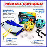 MHM's Ultimate Soccer Bullseye Indoor Outdoor Game Mat - Premium Practice Mat - Ideal Soccer Practice for Home Use (ScoreMax Soccer Bullseye)