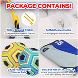 MHM's Ultimate Soccer Bullseye Indoor Outdoor Game Mat - Premium Practice Mat - Ideal Soccer Practice for Home Use (ScoreMax Soccer Bullseye)