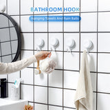 MHM's Premium Aluminum Suction Cup Hooks for Shower - Heavy Duty, Stylish, and Durable Bathroom and Kitchen Organizer - Powerful Hold - Ideal for Shower Walls, Bathrooms, and Kitchens