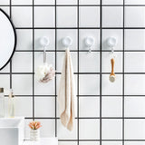 MHM's Premium Aluminum Suction Cup Hooks for Shower - Heavy Duty, Stylish, and Durable Bathroom and Kitchen Organizer - Powerful Hold - Ideal for Shower Walls, Bathrooms, and Kitchens
