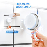 MHM's Premium Aluminum Suction Cup Hooks for Shower - Heavy Duty, Stylish, and Durable Bathroom and Kitchen Organizer - Powerful Hold - Ideal for Shower Walls, Bathrooms, and Kitchens