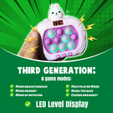 MHM’s Bubble Popper Pro LED 3.0, Fast Push Pop It Game – Sensory Toy for Kids with Autism | Handheld Game Console with Pop It Pro Controller | Quick Push Bubble Fun