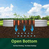 MHM's Premium 6x3x1ft Galvanized Steel Elevated Garden Bed for Healthy Vegetables - Easy Assembly, Sturdy Raised Planter Box