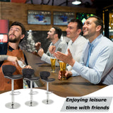 SET of 2 Bar Stools Black PU Leather Modern Hydraulic Swivel Dinning Chair