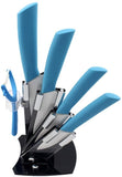 5 Piece Ceramic Knife Set (1 Peeler/4 Durable Lightweight Knifes/and Storage Holder)