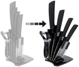 5 Piece Ceramic Knife Set (1 Peeler/4 Durable Lightweight Knifes/and Storage Holder)
