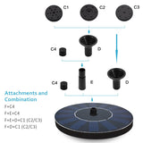 Solar Powered Fountain with 3 Different Spray Heads - ModernKitchenMaker.com