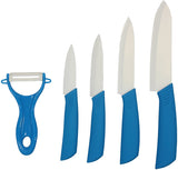 5 Piece Ceramic Knife Set (1 Peeler/4 Durable Lightweight Knifes/and Storage Holder)