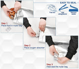 Mylar bags, Resealable Mylar Bags, Mylar Bags for Food Storage, Thick and Easy to Use & Seal 100 Mylar Bags for Food Storage for Grains, Dry Meat, Wheat, Rice, Dry Fruits