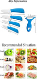 5 Piece Ceramic Knife Set (1 Peeler/4 Durable Lightweight Knifes/and Storage Holder)