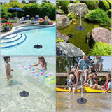 Solar Powered Fountain with 3 Different Spray Heads - ModernKitchenMaker.com