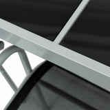 Patio Dining Set with Steel Tables and Chairs Glass Table Top for Outdoor (7 Piece)