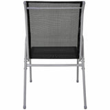 Patio Dining Set with Steel Tables and Chairs Glass Table Top for Outdoor (7 Piece)