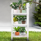 MHM 3 Tier Serving Tray Farmhouse Rustic Gray Wooden 3-Tier Serving Tray - 3 Tier Cupcake Stand Collapsible White Grey Rustic Serving Tray for Parties and Picnics