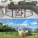 Heavy Duty Dog Cat Pet Cage 8 Panel Folding Fence