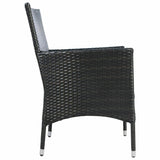 Outdoor Rattan Wicker Dining Seats with Cushions (Set of 2)