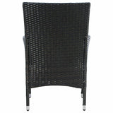 Outdoor Rattan Wicker Dining Seats with Cushions (Set of 2)