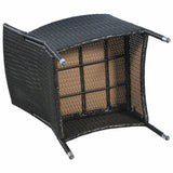 Outdoor Rattan Wicker Dining Seats with Cushions (Set of 2)