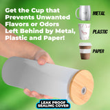 MHM Glass Sublimation Tumblers Sublimation Glass Blank Tumbler Skinny Frosted 20oz with Bamboo Lid and Straw Sublimation Cups Frosted Glass Sublimation Tumbler