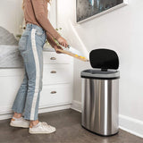 Touchless Trash Can Automatic Touch Free Kitchen Trash Can 13 Gallons Stainless Steel