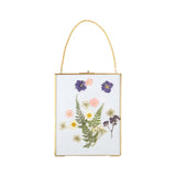 MHM Glass Floating Frame for Pressed Flowers - 8x10 Picture Frame Gold Color - Wall Hanging Double Glass Frame for Dried Wildflowers, Photos, and Postcards