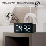 Wireless Charging Radio Clock Alarm Clock with Bluetooth Speakers - ModernKitchenMaker.com