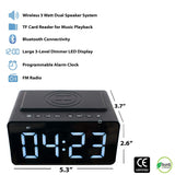 Wireless Charging Radio Clock Alarm Clock with Bluetooth Speakers - ModernKitchenMaker.com
