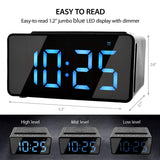 Wireless Charging Radio Clock Alarm Clock with Bluetooth Speakers - ModernKitchenMaker.com