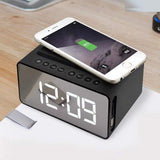 Wireless Charging Radio Clock Alarm Clock with Bluetooth Speakers - ModernKitchenMaker.com