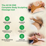 MHM 8-in-1 Complete Wood Therapy Massage Tool Set for Body Shaping - Wood Massage Tool Therapy Maderoterapia Kit