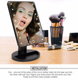Countertop Makeup Mirrors with Light, Touch Screen LED Lights - ModernKitchenMaker.com