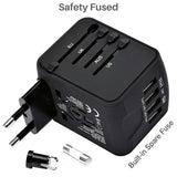 Universal Travel Power Adapter 4 USB Usable Worldwide - ModernKitchenMaker.com