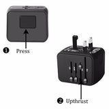 Universal Travel Power Adapter 4 USB Usable Worldwide - ModernKitchenMaker.com