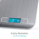Multi-function Digital Food Kitchen Scale, Stainless Steel w/ LCD Display - ModernKitchenMaker.com