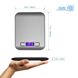 Multi-function Digital Food Kitchen Scale, Stainless Steel w/ LCD Display - ModernKitchenMaker.com