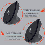 Wireless Ergonomic Vertical Mouse Carpal Tunnel Relief - ModernKitchenMaker.com